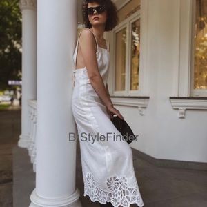 ZARA Limited Edition Linen rustic Lace Dress